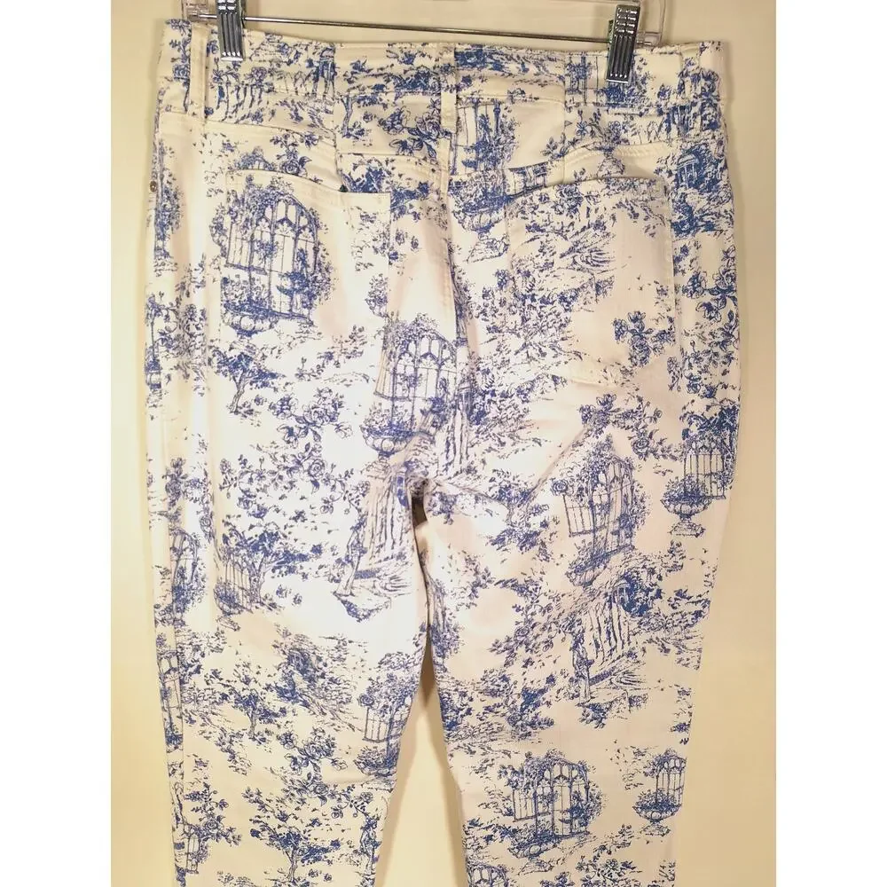 Chico's Women's Floral So Slimming Girlfriend Slim Leg Ankle Pant Size 14R - Picture 6 of 7